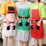Christmas Cartoon Sleeveless Home Kitchen Apron Dust-proof and Anti-fouling Coveralls - Image 4
