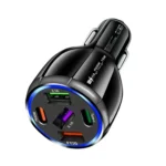 3USB+2PD 75W Dual Line Car Mobile Phone Fast Charging Charger