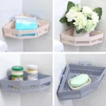 Triangle Shelf Kitchen Bathroom Toiletries Storage Rack - Image 6