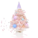 50cm LED Rotating Music Box Desktop Mini Christmas Tree Christmas Decorative Ornaments