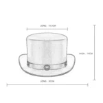 Retro Style PU Leather Round Top Magic Hat Gentleman Party Bow Hat - Image 6