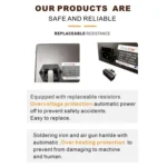 Baku BA-909D+ 750W 3 in 1 Hot Air Soldering Station Screen Remover for Mobile Phone - Image 14