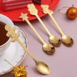 2pcs /Pack Christmas Stainless Steel Spoon Tableware Gift Set - Image 4