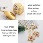 Christmas Stirring Spoon Dessert Fork Christmas Eve Star Tableware Gift - Image 4