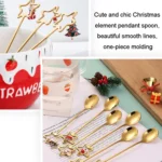 6pcs /Pack Christmas Stainless Steel Spoon And Fork Cutlery Gift Set - Image 4