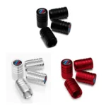 Aluminium Alloy Checkered Tricolour Car Wheel Decorative Valve Cap - Image 2