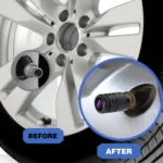 Aluminium Alloy Checkered Tricolour Car Wheel Decorative Valve Cap - Image 6