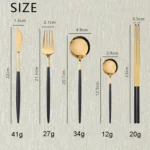 4pcs /Pack Stainless Steel Glossy Mirror Flatware Gift Set - Image 2