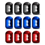 4pcs/set Aluminium Alloy Auto American Style Tyre Capsule Valve Cap - Image 2