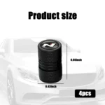 4pcs/set Aluminium N Label Car Tire Valve Caps - Image 3
