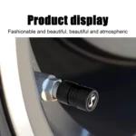 4pcs/set Aluminium N Label Car Tire Valve Caps - Image 4