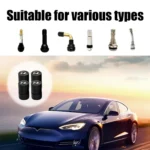 4pcs/set Aluminium N Label Car Tire Valve Caps - Image 5