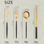3pcs /Pack Stainless Steel Glossy Mirror Flatware Gift Set - Image 2