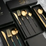 3pcs /Pack Stainless Steel Glossy Mirror Flatware Gift Set - Image 5