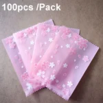 Baking Packaging Frosted Machine Sealed Bags Cherry Blossom Pattern Cookie Bags