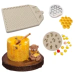 Honeycomb Block Textured Silicone Mold Bee Fondant Chocolate Cake Mold - Image 3