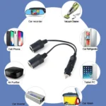 Copper Car Cigarette Lighter Extension 12/24V 10A General 1 Drag 2 Car Charging - Image 7