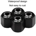 4pcs /Set Skeleton Metal Tire Valve Caps Automobile Modification Universal Valve Core Cover - Image 3