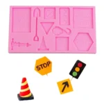 Cartoon Construction Site Tools Engineering Car Cake Decoration Molds