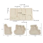 Cartoon Construction Site Tools Engineering Car Cake Decoration Molds - Image 3