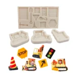 Cartoon Construction Site Tools Engineering Car Cake Decoration Molds - Image 4