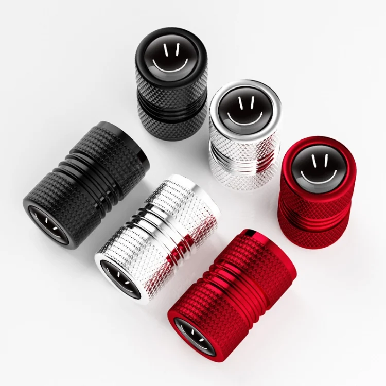 TBD06041881_B1.webp 4pcs /Set Smile Metal Tire Valve Caps Automobile Modification Universal Valve Core Cover - Image 2