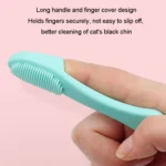 Pet Cats Dog Cleaning Comb Chin Teeth Cleaning Brush Silicone Brush - Image 6