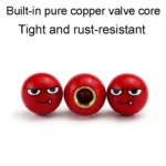 4pcs /Set Devil Ball Tire Valve Caps Automotive Universal Modification Valve Covers - Image 3