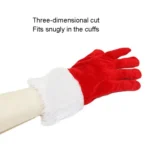 Christmas Day Gala Performance Gloves Short Blind Velvet Wool Warm Gloves - Image 4