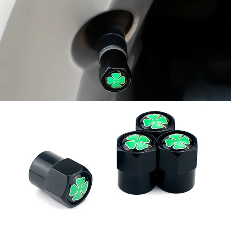 4pcs/set Guardian Clover Decorative Car Tire Valve Cap