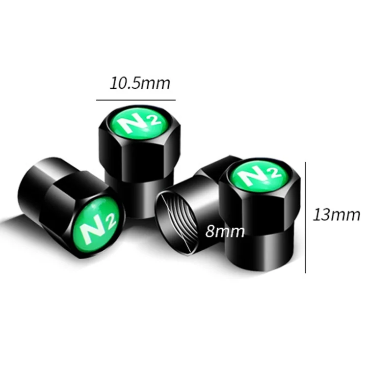 TBD06041907_B2.webp 4pcs /Set N2 Metal Tire Valve Caps Automobile Universal Modified Valve Covers - Image 3