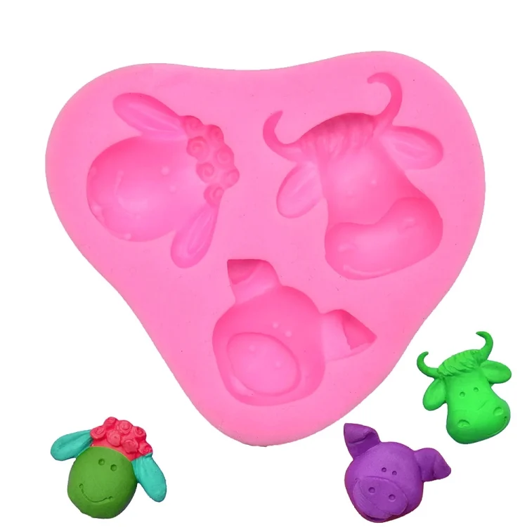 TBD0604191401.webp Cartoon Three-dimensional Animals Fondant Silicone Mold Cake Decorating Baking Tools - Image 1
