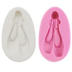 Matte Ballet Shoes Shaping Mold Jewelry Pendant Epoxy Silicone Mold - Image 2