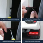 2pcs Car Tire Mud Flap Modification Plastic Anti-Splash Mud Flap - Image 6