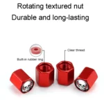 4pcs /Set Headset Skeleton Metal Tire Valve Caps Automobile Universal Modified Valve Covers - Image 3