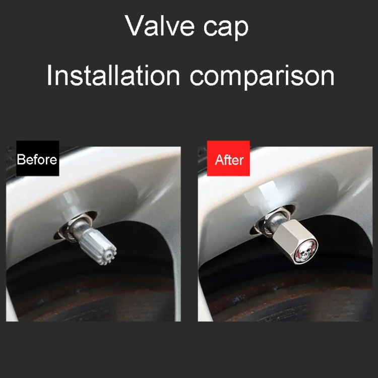 TBD06041956_B6.webp 4pcs /Set Headset Skeleton Metal Tire Valve Caps Automobile Universal Modified Valve Covers - Image 7