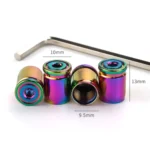 4pcs /Set Sport Anti-Theft Car Tire Valve Caps Universal Valve Cover With Wrench - Image 3