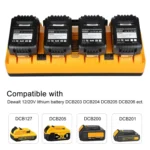 DCB104 Portable Fast Charger 12V-20V Electric Tool Lithium Battery Charger, For Dewalt DCB127 / DCB200 / DCB205 / DCB206 - Image 6