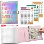 100 Day Savings Challenge A5 Loose Leaf Cash Budget Notebook