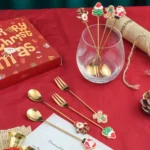 4pcs /Pack Christmas Gift Spoon Cartoon Fruit Fork Dessert Coffee Scoop - Image 5