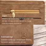 MenBense Men Short Wallet Retro Frosted Multi Card Wallet - Image 5
