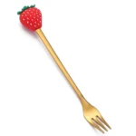 Stainless Steel Coffee Spoon Cartoon Fruit Fork Cute Kids Tableware