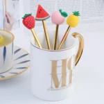Stainless Steel Coffee Spoon Cartoon Fruit Fork Cute Kids Tableware - Image 4