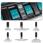 4 Ports 14.4-18V Lithium-Ion Charger DC18SF For Makita BL1430 / BL1820 / BL1830 / BL1850 - Image 3