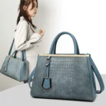 Women Stone Pattern Patchwork Handbag Shoulder Bag Crossbody Bag - Image 2