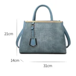 Women Stone Pattern Patchwork Handbag Shoulder Bag Crossbody Bag - Image 3