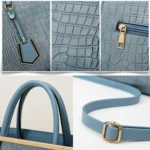 Women Stone Pattern Patchwork Handbag Shoulder Bag Crossbody Bag - Image 8