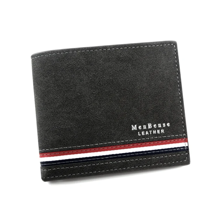 MenBense Men Short Wallet Personalized Coin Purse Frosted Clutch Money Clip