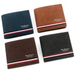 MenBense Men Short Wallet Personalized Coin Purse Frosted Clutch Money Clip - Image 2