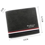 MenBense Men Short Wallet Personalized Coin Purse Frosted Clutch Money Clip - Image 3